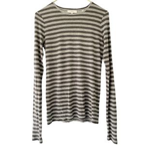 Vince long sleeve gay striped shirt